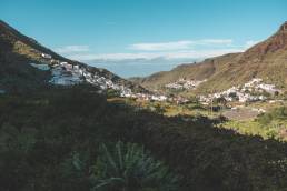 Aussicht von der Bodega auf den Ort Agaete auf Gran Canaria