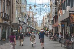 Blick auf die Einkaufsstraße Calle Triana in Las Palmas de Gran Canaria
